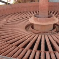 Filtro de mangas utilizado na etapa de clarificação