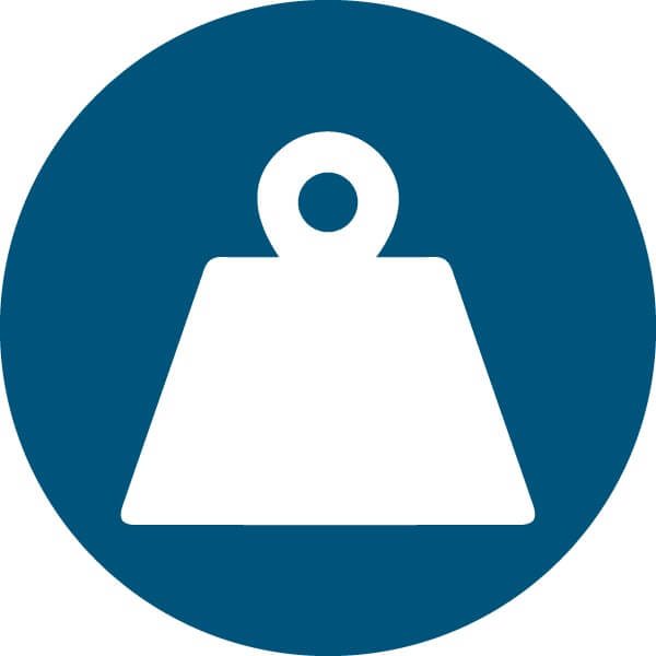 Peso, ilustrando a elevada densidade