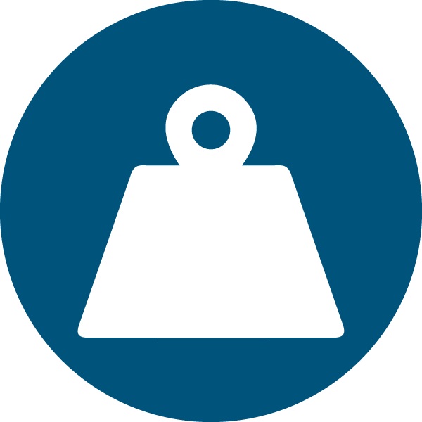 Peso ilustrando elevada densidade